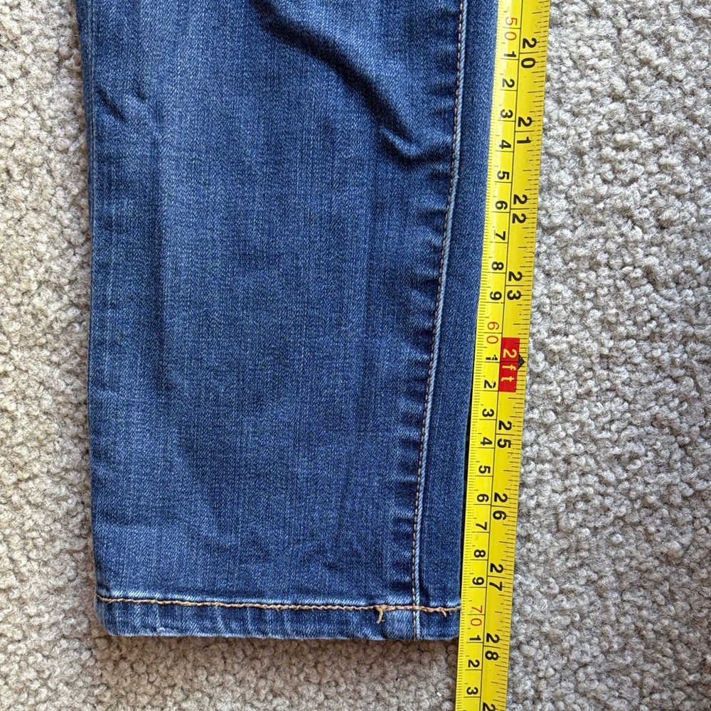 🟩Aeropostale Dark Blue Skinny Jeans Distressed knee - Picture 6 of 8